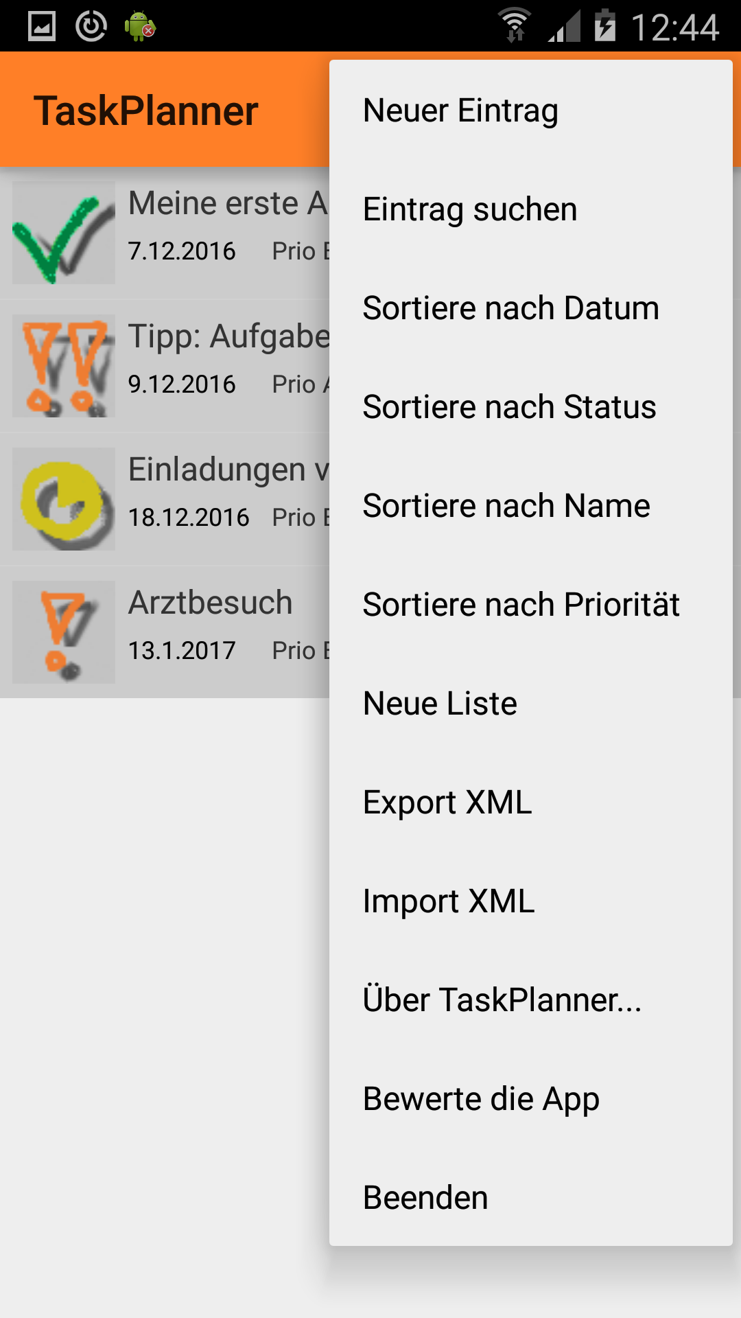 TaskPlanner Screen Shot